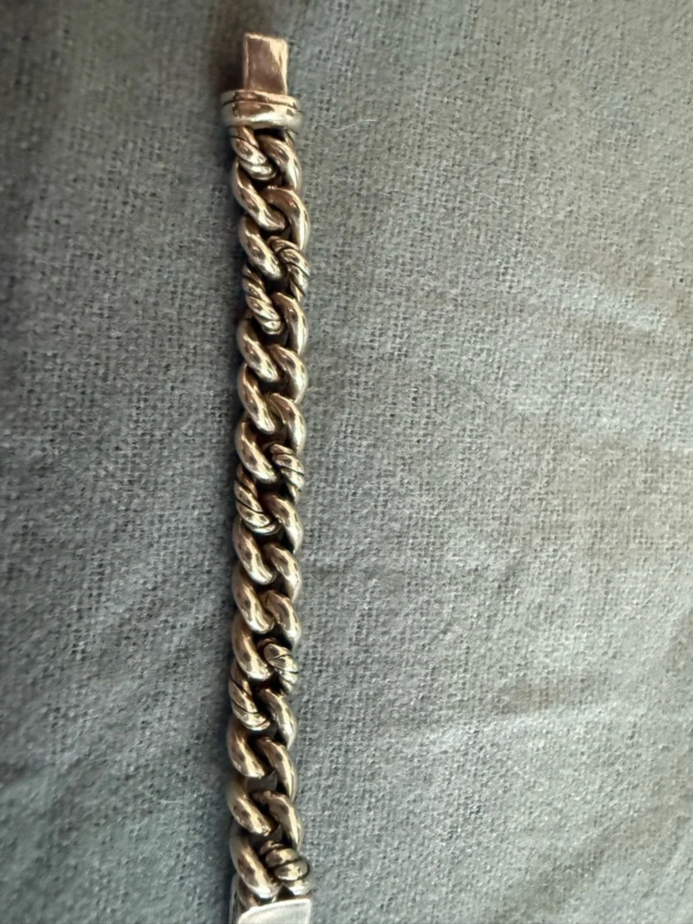 David Yurman Silver 'Love' Cable ID Bracelet - Picture 9 of 12
